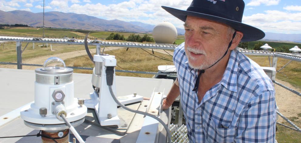 Atmospheric scientist Ben Liley inspects ultraviolet measuring devices at the National Institute of Water and Atmospheric Research station in Lauder. Photo: Jono Edwards. Atmospheric scientist Ben Liley inspects ultraviolet measuring devices at the National Institute of Water and Atmospheric Research station in Lauder. Photo: Jono Edwards.