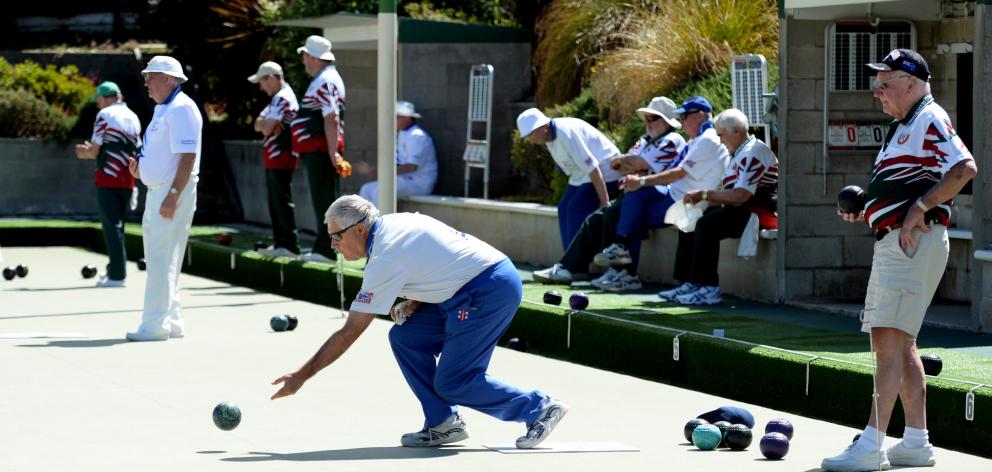 Bruce Beath, of Andersons Bay, in action during the match between Mornington and Andersons Bay at...