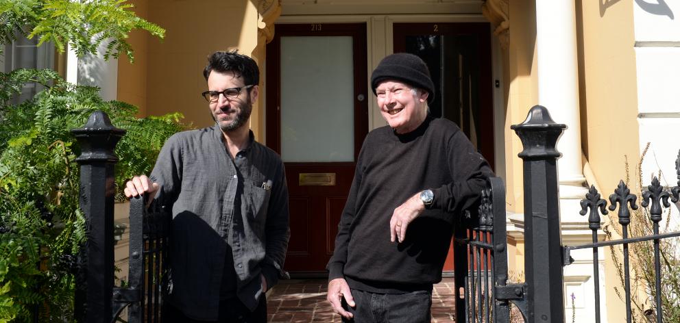 Roy Colbert (right) and Adam Samuel Goldman outside the former Records Records shop on Stuart St....