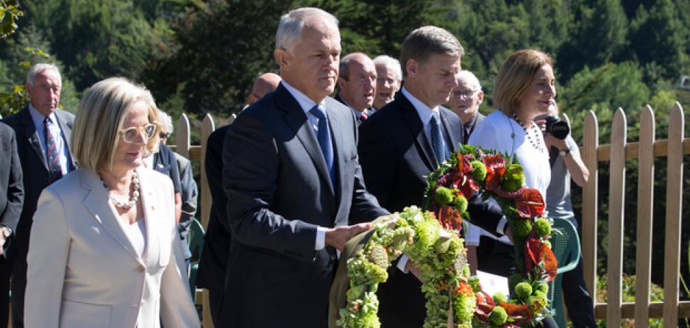 At a wreath-laying ceremony the Australian PM paid tribute to the helicopter pilot who died...