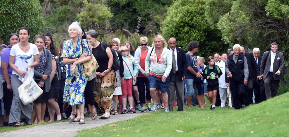 The 2017 Waitangi Day celebrations hosted by Te Runanga o Otakou at the Otakou Marae on Monday. Photo: Peter McIntosh