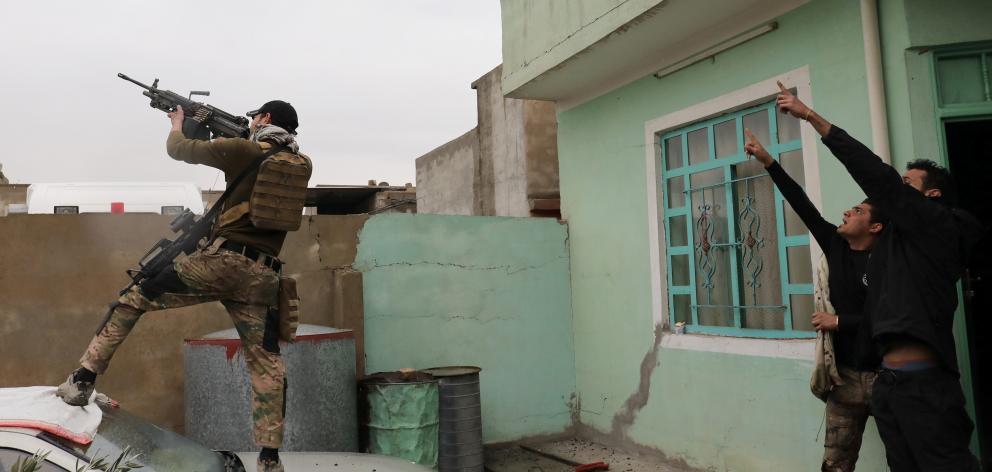 Iraqi forces shot down IS-operated drones during the battle. Photo: Reuters