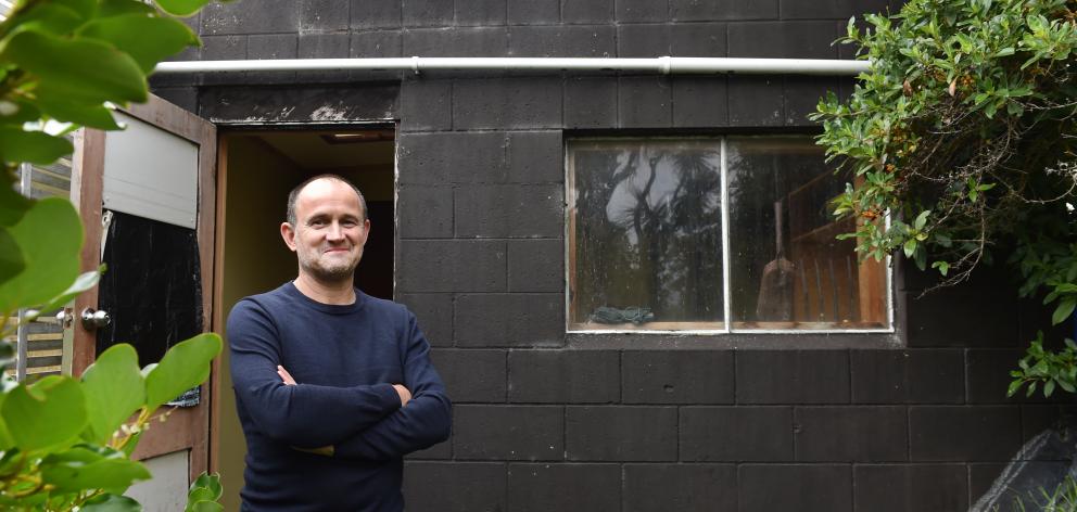 Thankyou Payroll director Steve Walker stands outside the company’s birthplace — a humble shed at...