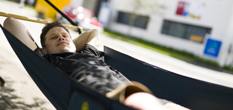 Otago Polytechnic student Jeremy Metherell had a good excuse for lying around this summer. The...