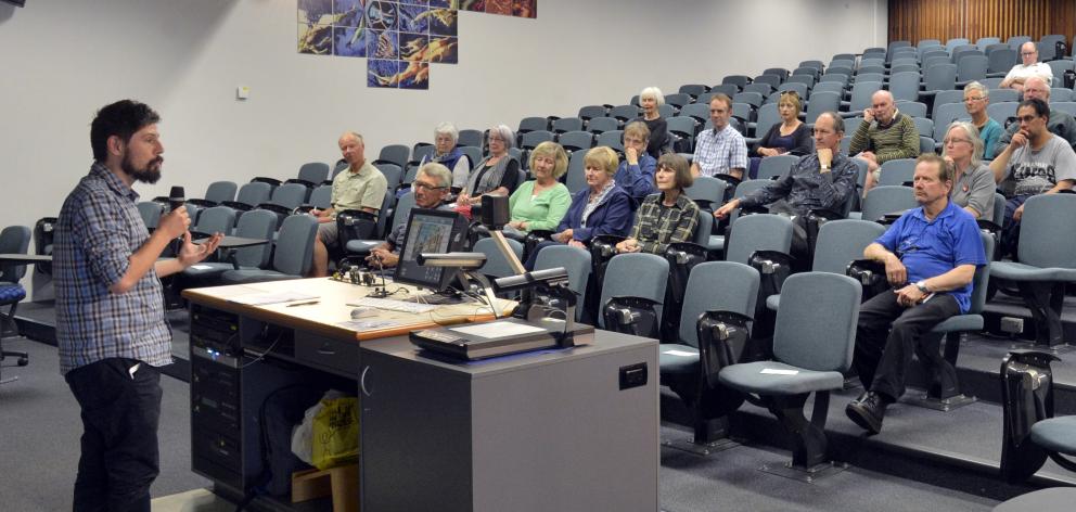 Green Party MP Gareth Hughes speaks at a public meeting. PHOTO: GERARD O'BRIEN