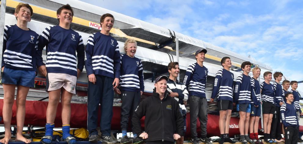 Otago Boys’ High School’s Maadi Cup squad members (from left) Tom Young (14), Mitchell Duncan (14...