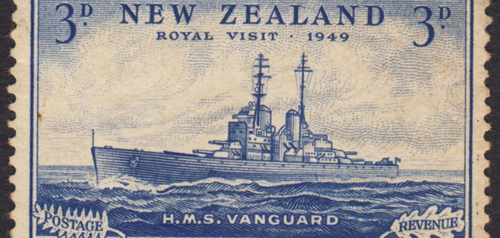  The 3d HMS Vanguard stamp sold for a record price. Photo: NZ Herald