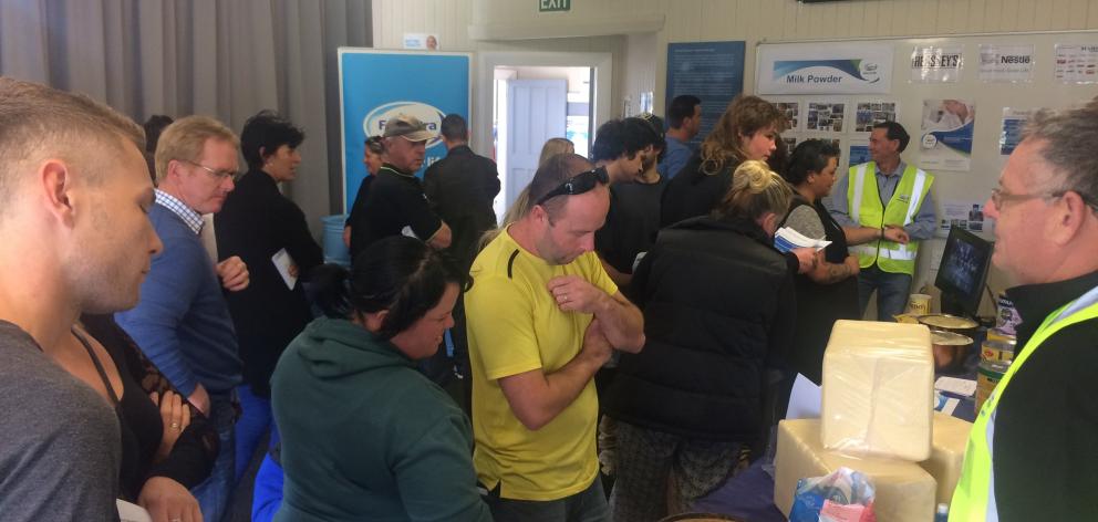 Crowds of people attended a recruitment day at Fonterra's Clandeboye site in South Canterbury....