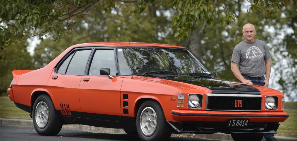 Alastair Goodman turned his "tatty'' 1978 Holden HX GTS Monaro into a gleaming version of its former self in his Dunedin garage. Photo by Gerard O'Brien.
