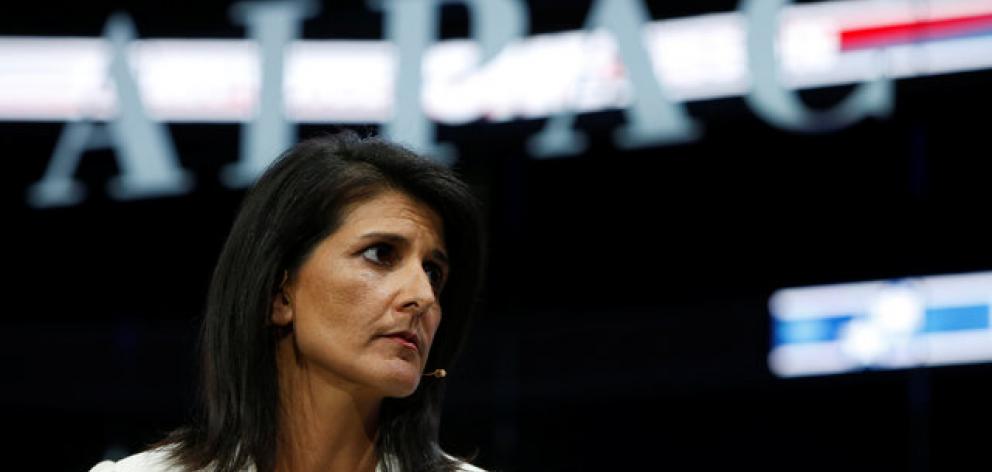 Secretary of State Rex Tillerson and US ambassador to the United Nations Nikki Haley (above) drew...