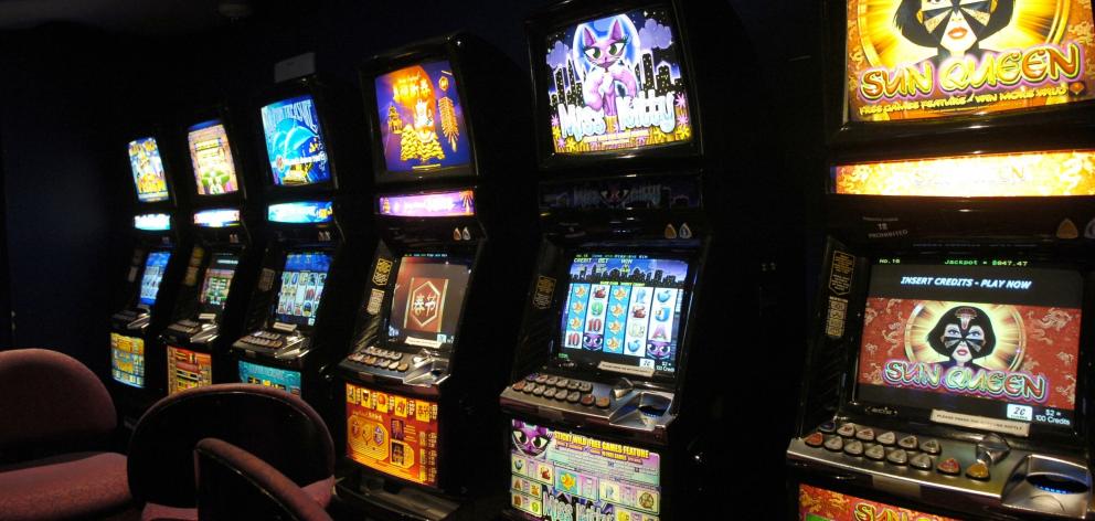 Poker machines at a gambling venue. PHOTO: ODT FILES

