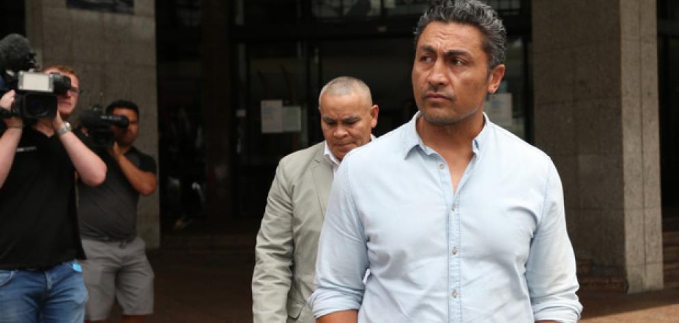 Rene Naufahu (46) today abandoned his bid to keep his name a secret. Photo taken outside court...