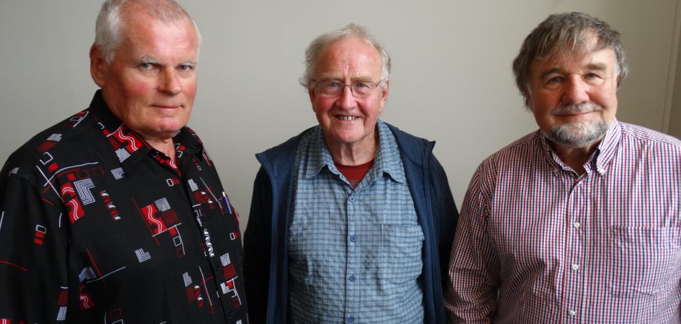 Otago Amateur Movie Makers club members (from left) Peter Begg, Ian Breeze and Mike Davies, are keen to encourage new members to join the club. PHOTO: BRENDA HARWOOD