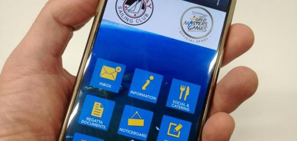 An app which allows sailors, coaches and spectators alike to easily see results and jury decisions, or get live weather reports and notice of races. Photo: NZ Herald / supplied