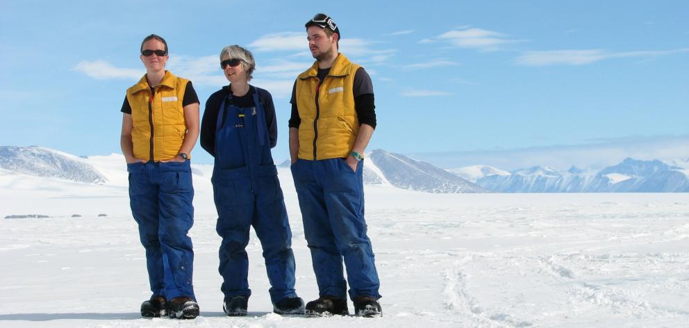 Prof Pat Langhorne (centre) and fellow researchers (from left) Dr Natalie Robinson and Dr David...