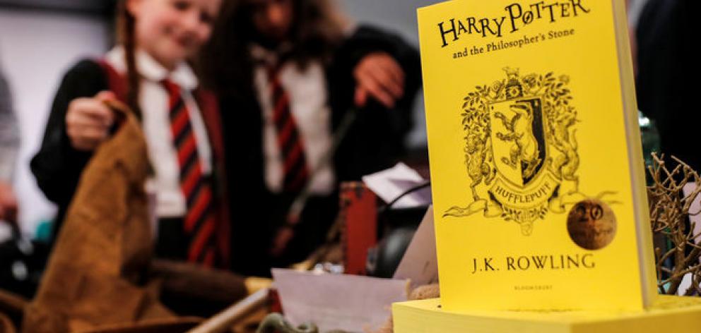 Harry Potter fans attend an anniversary presentation at Waterstones bookshop in London. Photo: Reuters