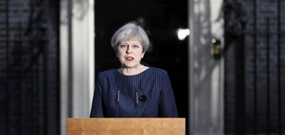 British Prime Minister Theresa May called for an early election on June 8, saying the government had the right plan for negotiating the terms of Britain's exit from the European Union. Photo: Reuters