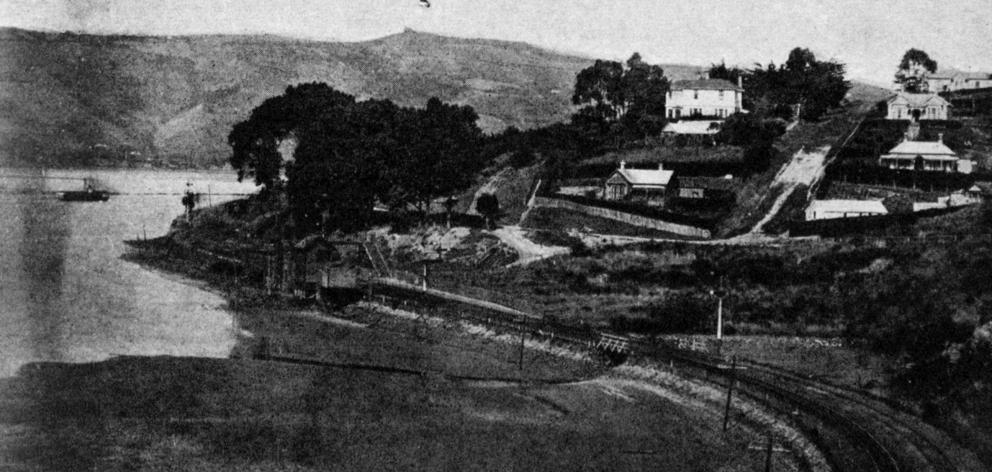 Burkes railway station on the Port-Dunedin railway line. — Otago Witness, 25.7.1917. 