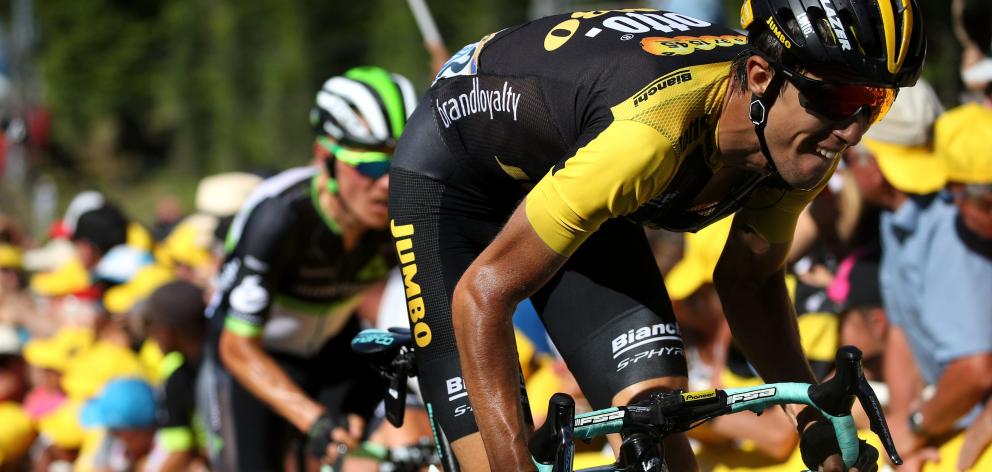 Kiwi George Bennett is 10th on general classification ranking after finishing seventh in the 180km Nantua to Chambéry stage, Photo: Getty Images