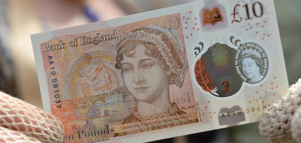The new £10 note featuring renowned British author Jane Austen. Photo: Reuters