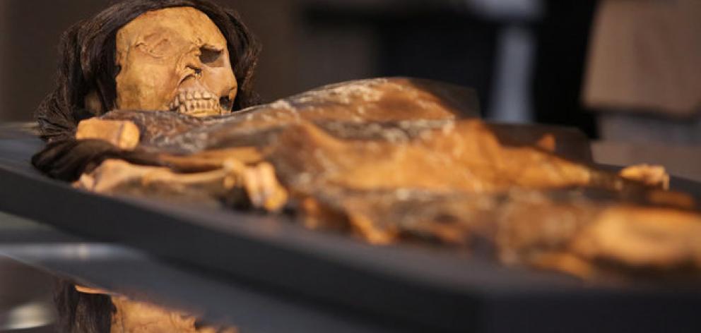 Using 3D imaging technology and forensic archaeology, the replica was based on the Lady of Cao's skull structure and ethnographic research. Photo: Reuters