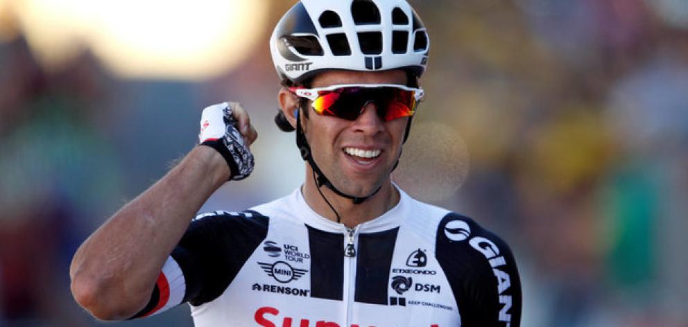 The defending champion Chris Froome came seventh, one second behind stage winner Michael Matthews of Australia (above). Photo: Reuters 