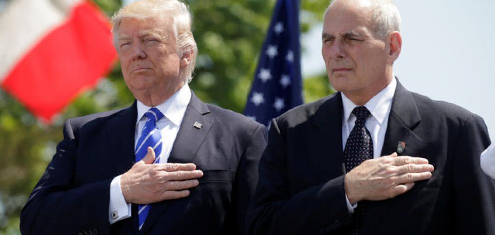 US President Donald Trump and new White House Chief of Staff John Kelly. Photo: Reuters