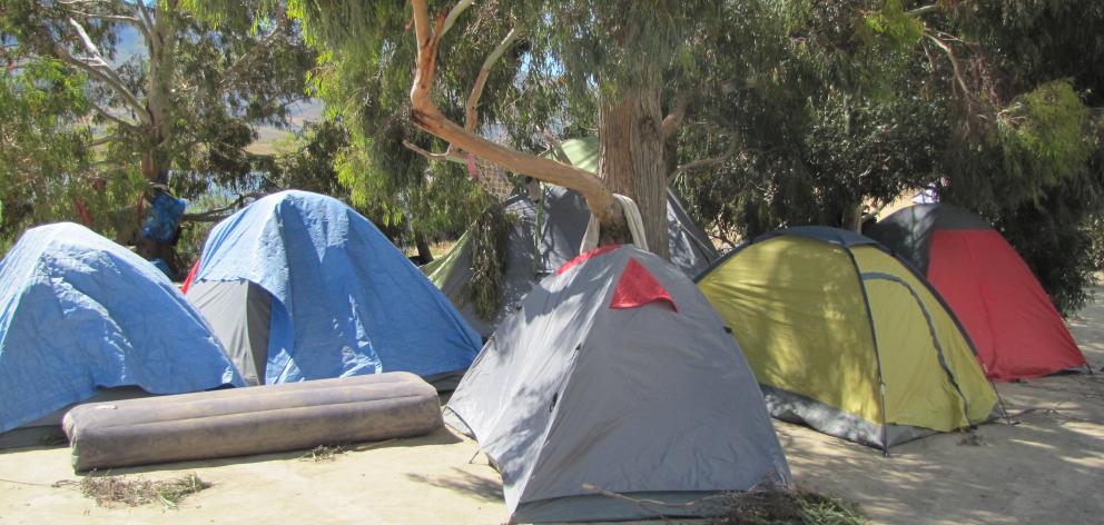 Home sweet home for seasonal workers at the Bendigo recreation site beside  Lake Dunstan in...