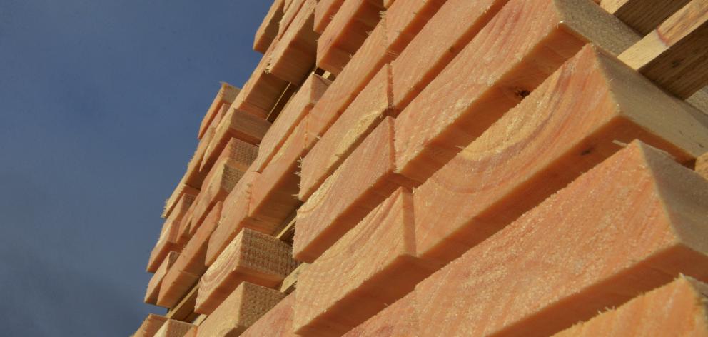 Finished sawn lumber at Pan Pac’s Milburn plant, south of Dunedin. Photo: Gerard O'Brien.