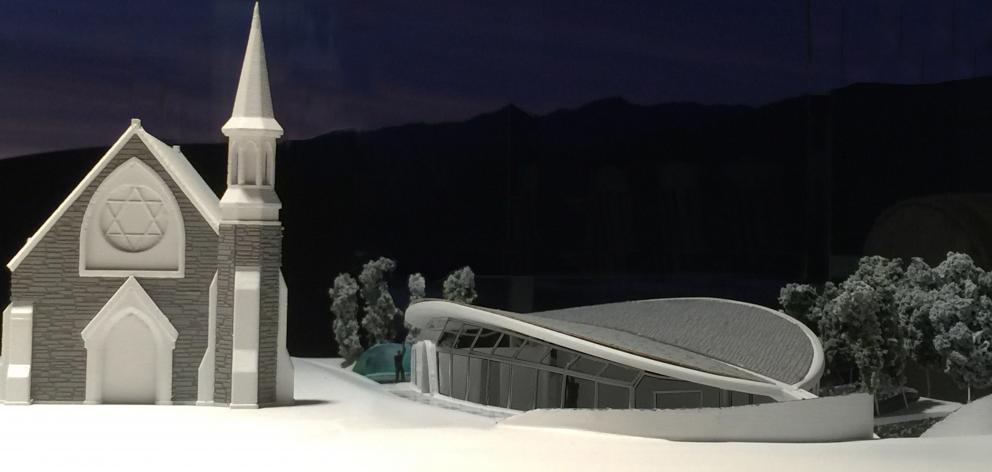 An artist’s impression shows the historic St Patrick’s Church, in Arrowtown, beside architect...