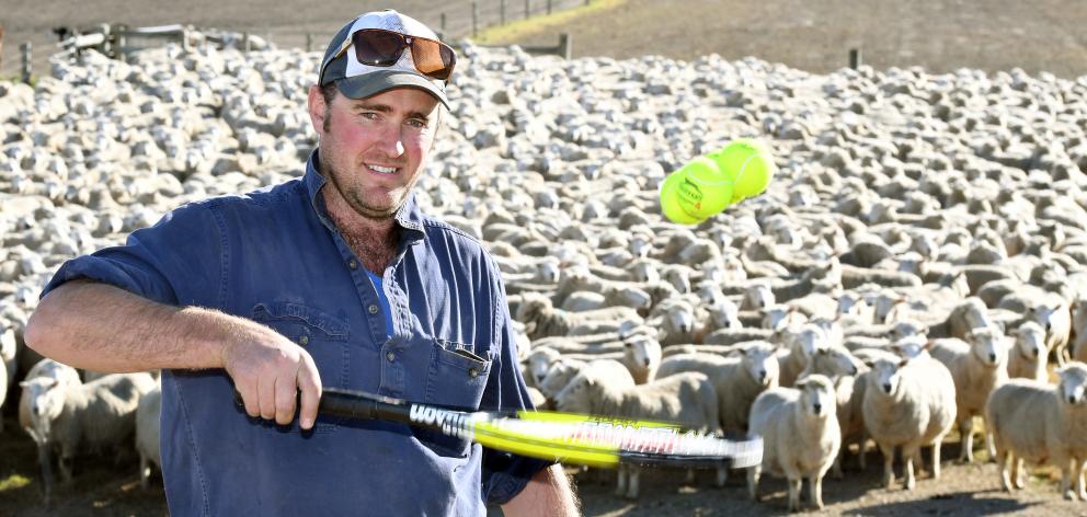 Adam Lindsay was delighted to learn part of his wool clip was being smashed around by top tennis players at Wimbledon this year, including Croatia’s Marin Cilic, who lost in the final against Roger Federer, of Switzerland. Photo: Stephen Jaquiery