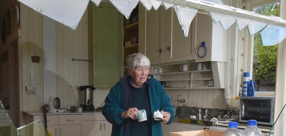 Forbury Park Croquet Club secretary Lynley Browne inspects the vandalised clubrooms in Dunedin on...