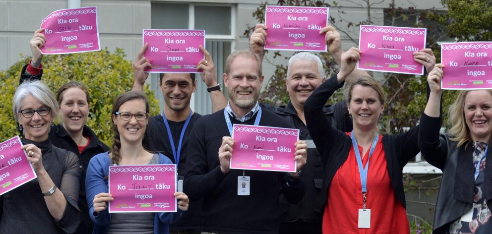 Wakari Hospital staff (back from left) Gala Hesson, Sam Mangai, Nikolas Papahadjis, (front, from...