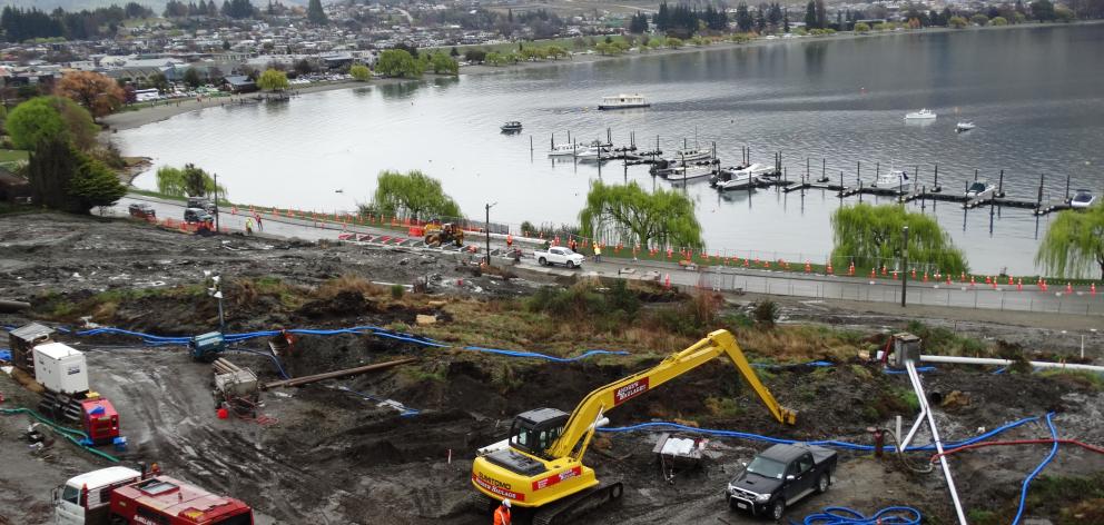 Debris from a landslip which  closed a section of Lakeside Rd in Wanaka for more than a week was...