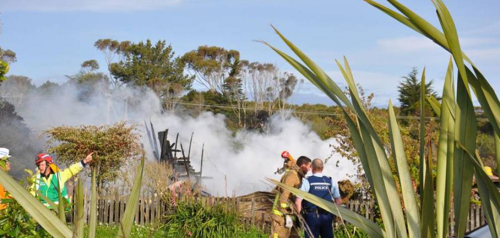 The house was completely destroyed in the fire. Photo / Supplied