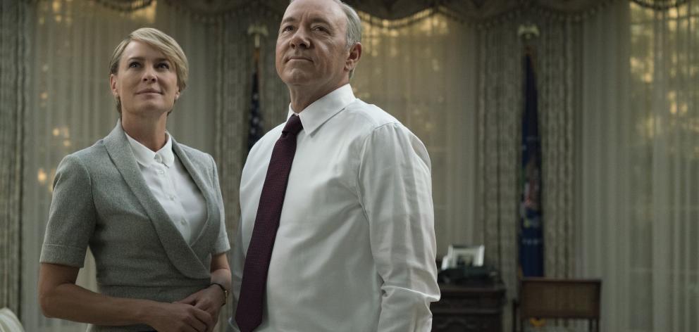Robin Wright and Kevin Spacey as Claire and Frank Underwood in 'House of Cards'. Photo: Reuters