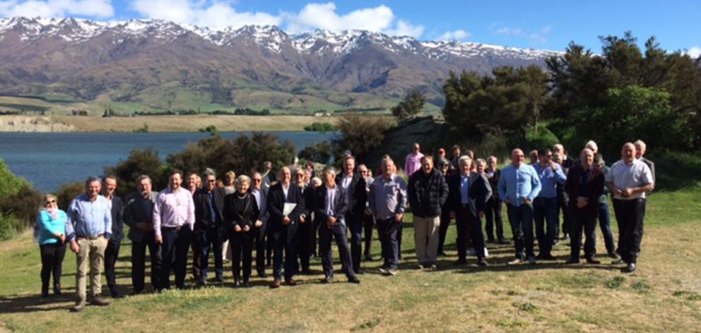 Attendees at the South Island Mayors Conference in Cromwell familiarise themselves with the...