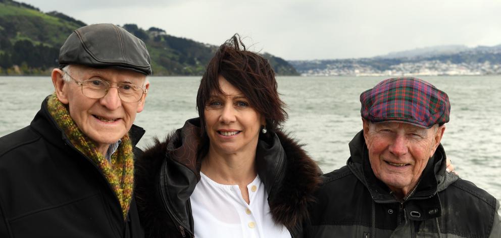 Otago Peninsula Trust founders Laurie Stewart (left) and Bill Dawson (right) and general manager...