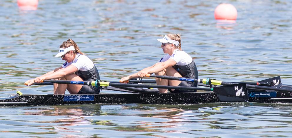 Brooke Donoghue, Olivia Loe during the final day of the 2017 World Rowing World Cup in Poznan, Poland, on 18 June 2017. (Photo by Foto Olimpik/NurPhoto via Getty Images)
