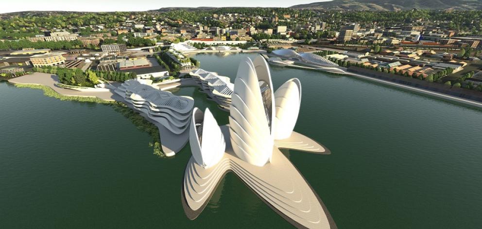 Some opponents of the plan have suggested the buildings look like clam shells or pistachios....