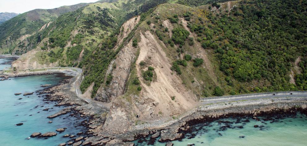 Up to 400,000 cubic metres of earth came down on a 40km stretch of road between Mangamaunu and...