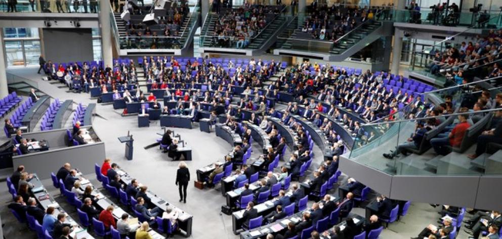 Members of the Bundestag, German lower house of Parliament, are seen during a session of the Bundestag in Berlin. Photo: Reuters