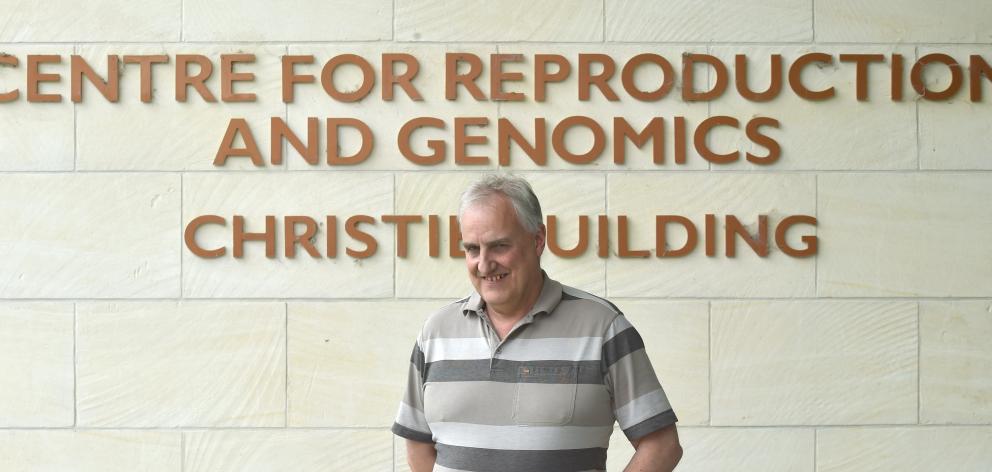 John McEwan outside the Christie Building which houses his office at AgResearch's Invermay site....