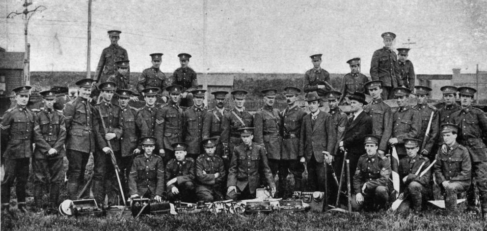 No 4 Company, Post and Telegraph Engineers, at a field day in Dunedin on October 20. — Otago...