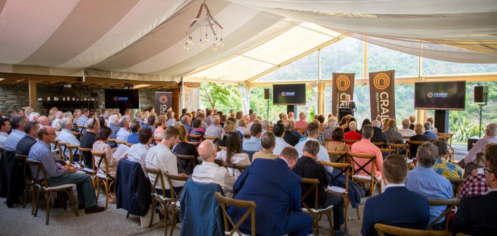 About 240 people attended the Craigs Investment Partners investor day in Queenstown.  Photo: Supplied