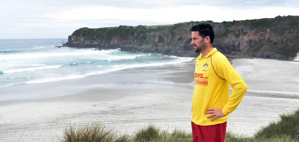 Looking out over the surf at Tomahawk Beach is St Clair Surf Life Saving Club chairman James...