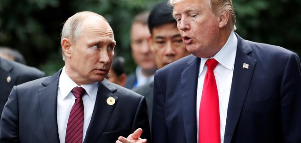 The comments came after Trump told reporters that he had spoken with Putin again over allegations of Russian meddling in the presidential election and that Putin again denied any involvement. Photo: Reuters