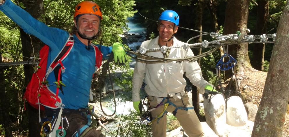 Paradise Ziplines owner Chris Russell (right) and operations boss Dave Anderson. Photos: Louise...
