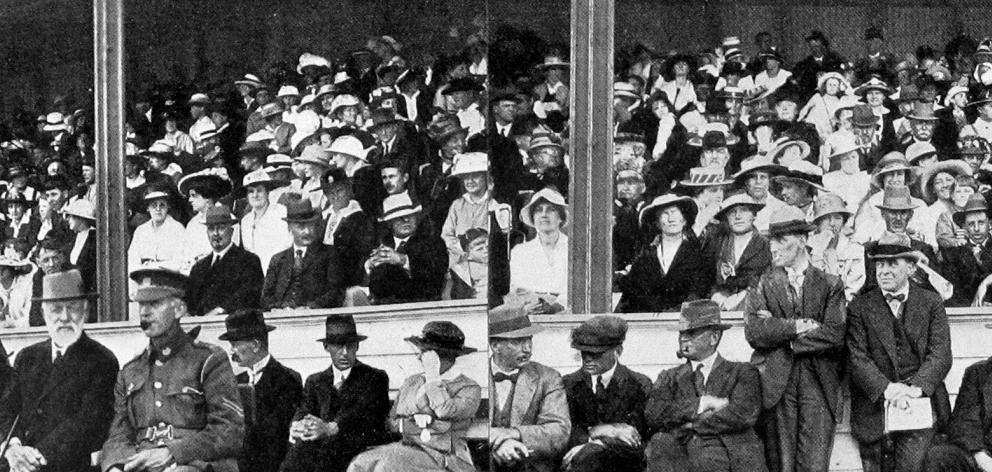 A section of the crowd at the Otago A. and P. Society's 41st summer show in Dunedin. - Otago Witness, 5.12.1917.