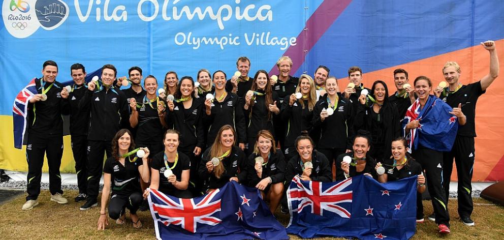 The New Zealand medal winners from the Rio 2016 Olympics. Photo: Getty Images